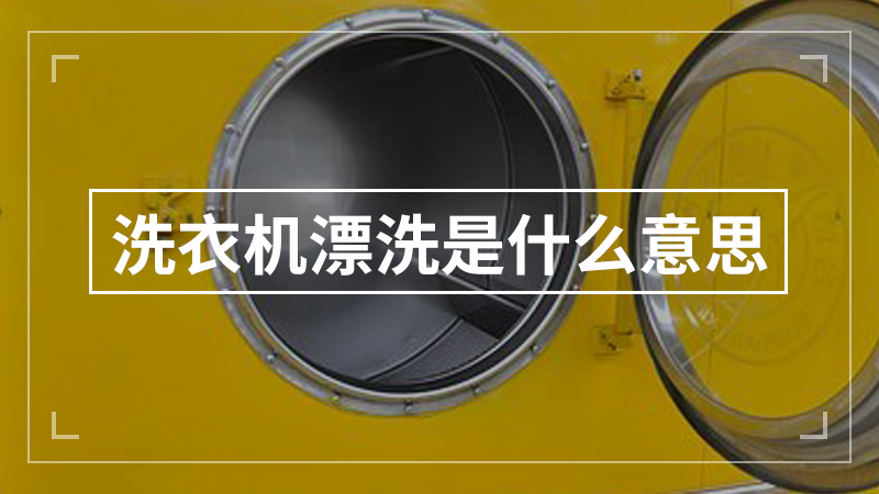 漂洗是什么意思（洗衣漂洗是什么意思