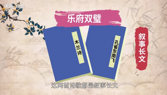 乐府双璧指的是，乐府双璧是哪两首诗 